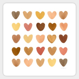 Brown hearts Magnet